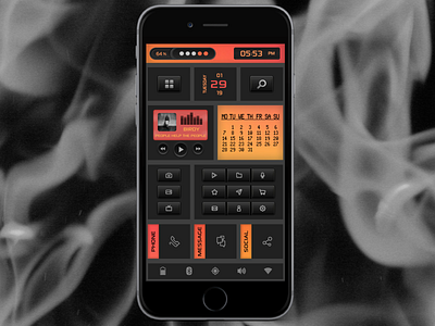 Inferno app graphic design homescreen icon interface mobile ui