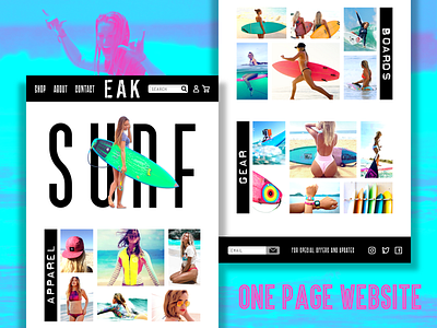 One-Page Women's Surf Website