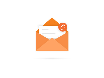 Email Icon email envelope flat icon it mail notification open orange spiceworks swoosh ui
