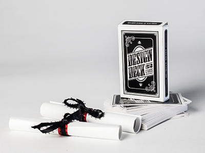 Design Deck black cards coverletter deck design ornament playing cards promo resume white