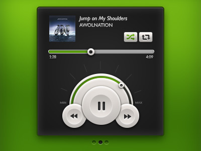 Spotify Player UI awolnation music pause play player replay shuffle spotify swipe ui volume