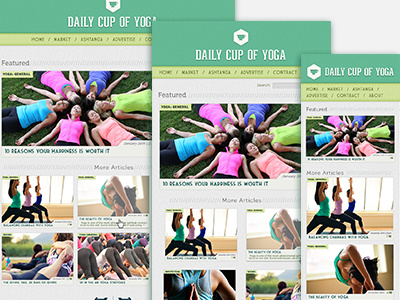 Responsive blog design blog daily ipad iphone redesign responsive web yoga