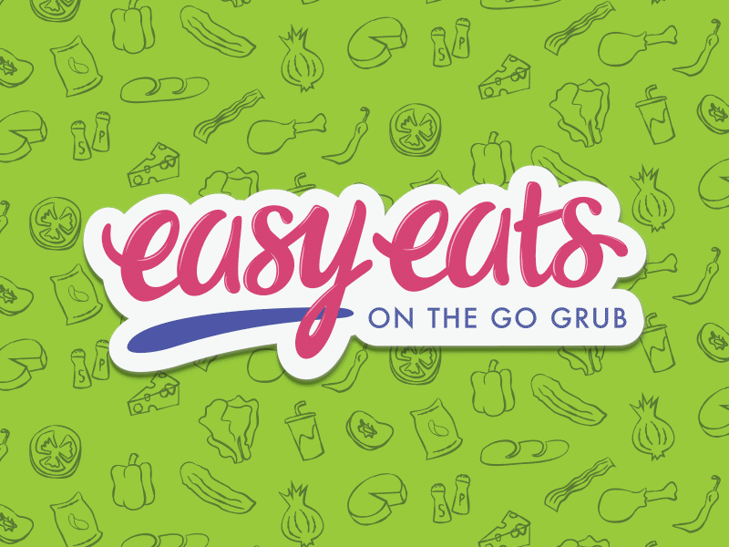 GIF! Easy Eats - fast food packaging blt blue chicken easy eating eats fast food green handlettering icons italian assorted logo packaging small subs turkey