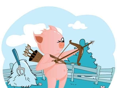 sagitarius pig animation calendar calendar 2019 calendar app calendar design design illustration newyear pig pigyear vector