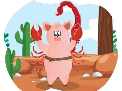 scorpio pig animation calendar calendar 2019 calendar app calendar design design illustration logo newyear pig pigyear vector