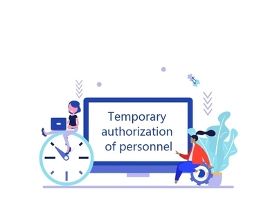 Temporary Authorization Of Personnel design illustration ui