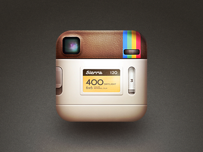 the back of the instagram icon. icon instagram ios