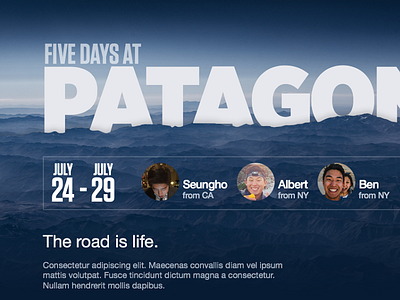 Five days at Patagonia patagonia travel web design