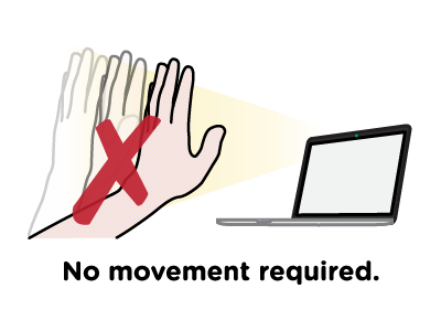 No movement required gesture illustration movement stop