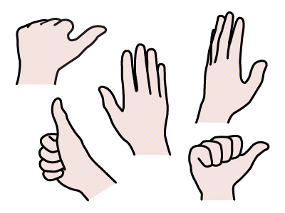 Hands gesture hand illustration