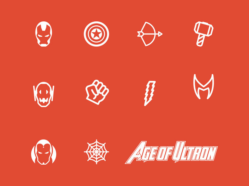 Avengers Age of Ultron Icon Set by Adam Iscrupe for Red Ventures on ...