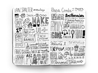 Sketchnotes from the 2017 AIGA Design Conference drawing field notes ink medium sketchnotes typography