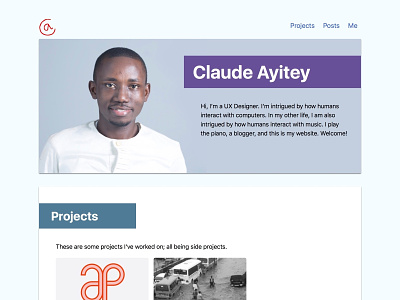 Claude Ayitey Personal Website claude ayitey design personal branding personal identity portfolio ui