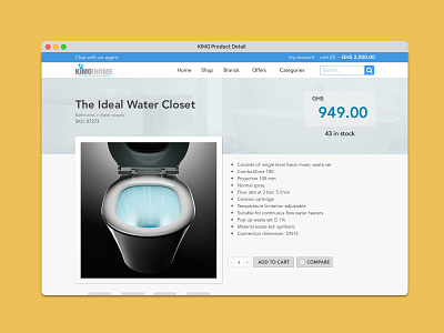eCommerce Product Detail Page design ecommerce product detail product page spec work ui