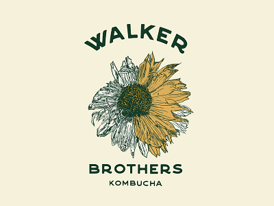 Logo for Walker Bros. branding design illustration logo typography