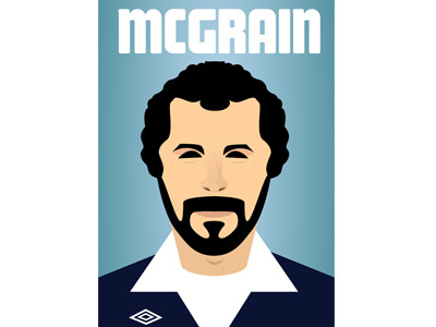 Danny McGrain celtic football illustrator scotland soccer vector