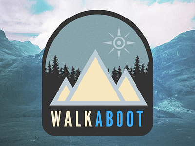 Walkaboot illustrator logo mountain munro outdoors photoshop vector