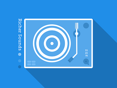 My Turntable clean flat illustration long shadow music photoshop record simple turntable vector