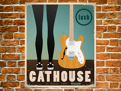 Lush - Gig Poster fender flat illustrator lush music photoshop poster vector