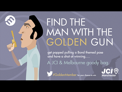 The Man With The Golden Gun flat illustration illustrator james bond vector