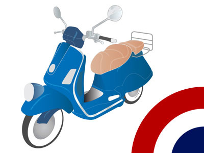 Mod Scooter gradient illustrator mod scooter