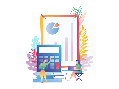 Faculty of Technology and Economics design flat illustration ui vector web