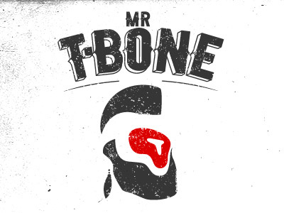 Mr. T Bone design logo typography