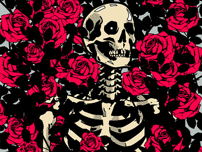 Rotten but not dead adobe adobe illustrator design digital illustration digitalart graphic design illustration illustrator rose skull skull art vector vector art vector illustration vectorart wacom wacom tablet