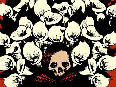 Calas adobe adobe illustrator design digital art digital illustration flower graphic design illustration illustration digital illustrator plants poster art skull skull art vector vector art wacom wacom tablet