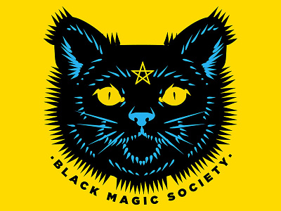 Black Magic cat design graphic design illustration illustration digital illustrator patch pin sticker vector vector art