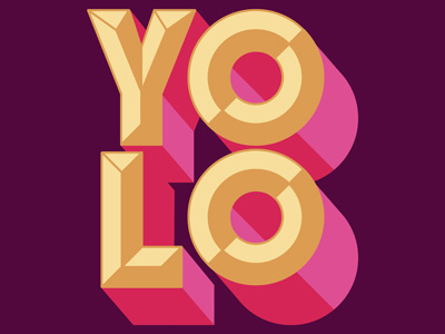 YOLO design illustration poster typography vector yolo