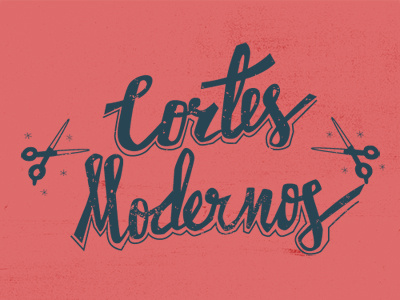 Cortes Modernos / Modern Haircuts design illustration poster typography vintage