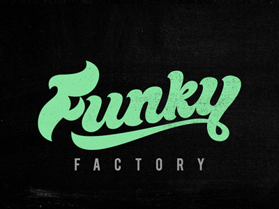 Funky Factory Logo design factory funky graphic logo typography