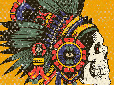 Ocol-Pixan design digital illustration illustration mayan poster design skull
