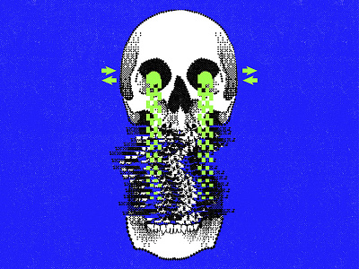 Glitch glitch glitch effect graphic design illustration illustrator skull