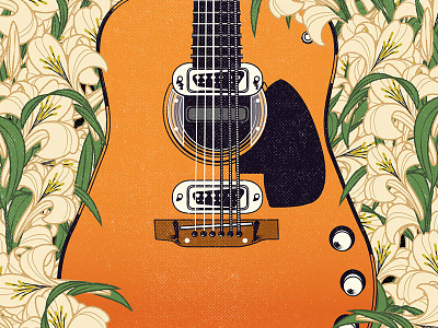 Where did you sleep last night... graphic design guitar illustration kurt cobain music art nirvana poster design
