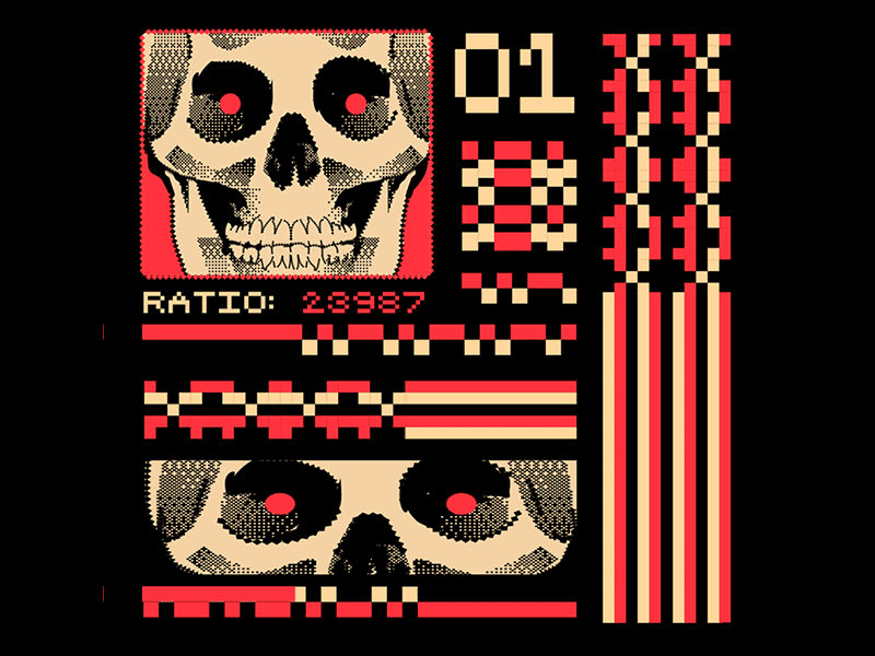 R A T I O aesthetic gif animated gif animation graphic design illustration lofi pixel pixel art pixelart retro design retrowave