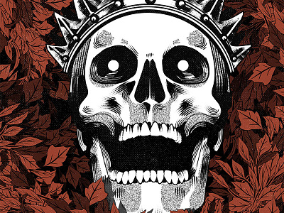 The King is Dead I graphic design illustration illustrator poster design skull art vector illustration