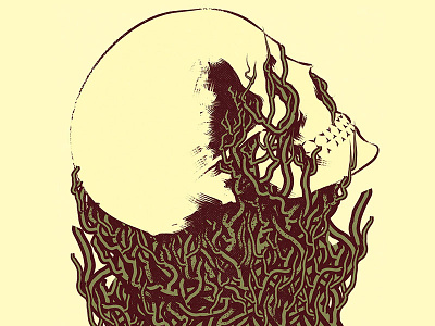 Flesh cartoon character design graphic design illustration music poster design skull vector vinyl cover