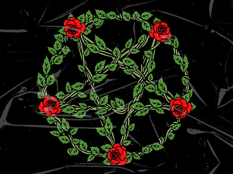 Pentagram black metal cartoon character cover vinyl design graphic design illustration music pentagram skull vector vinyl