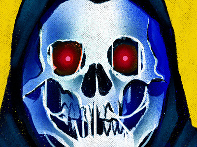 HELL AWAITS aesthetic character graphic design illustration procreate skull vector vinyl vinyl cover