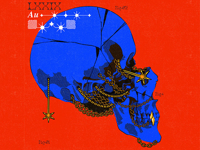 GØLD aesthetic cover cover vinyl design gold graphic design illustration music skull vector vinyl