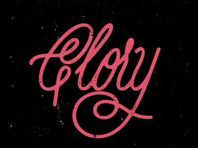 "Glory" design illustration lettering typography
