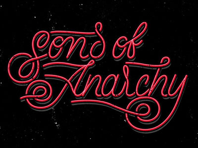 "Sons of Anarchy" SAM CROW design illustration lettering typography