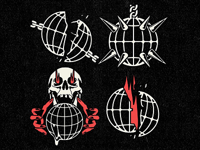 THE END aesthetic branding design graphic design illustration lofi music retro skull vector vinyl world