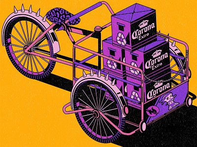 Carpe Diem II aesthetic beer cartoon corona cover design graphic design illustration lofi music vaporwave vector vinyl