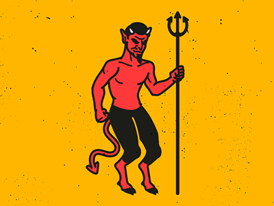 Satan wears leggins animation design gif illustration