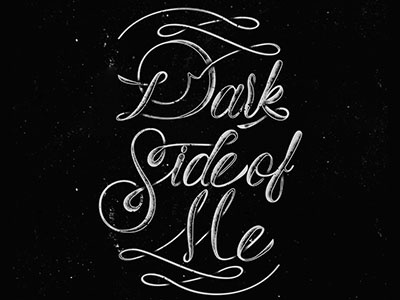 Dark side of me design illustration lettering typography