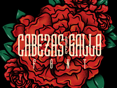 Cabezas de Gallo Font design font illustration type typography