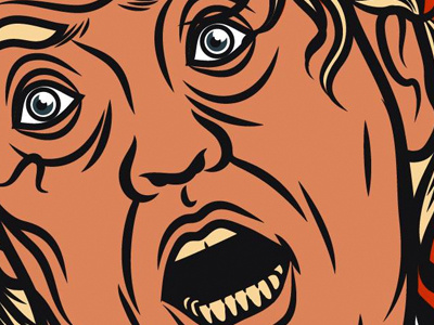 Puto Trump Detail cartoon character culture design donald trump gore illustration pop skull vector